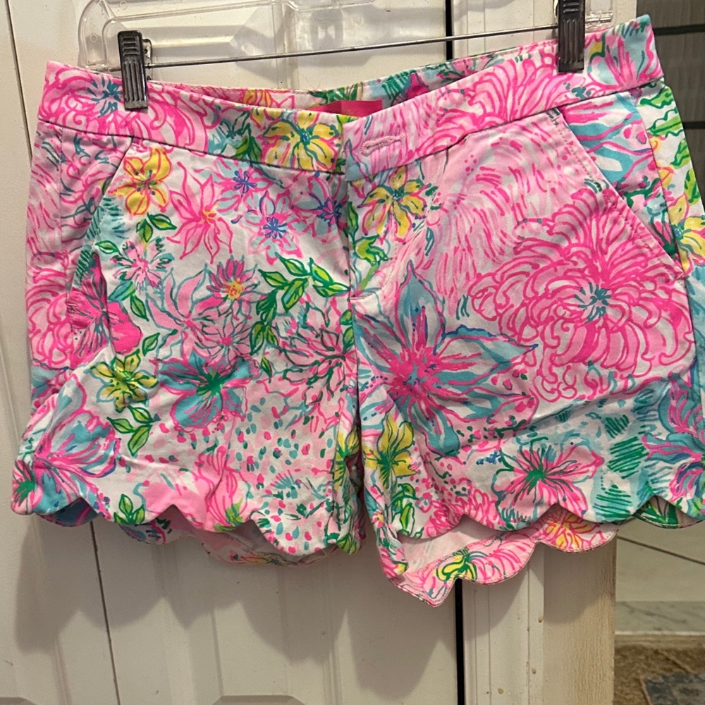 Lilly Pulitzer Pink Floral High Waist Shorts